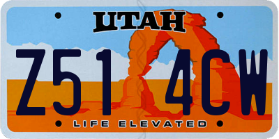 UT license plate Z514CW