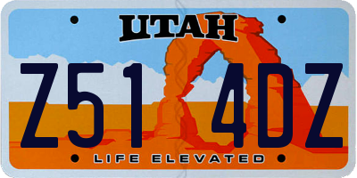 UT license plate Z514DZ