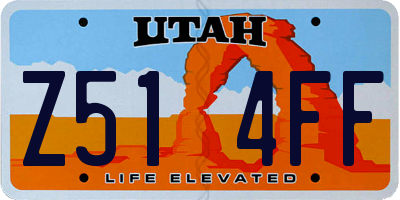 UT license plate Z514FF