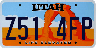 UT license plate Z514FP