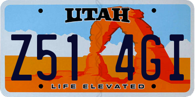 UT license plate Z514GI