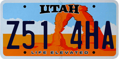 UT license plate Z514HA
