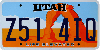 UT license plate Z514IQ