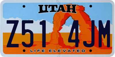 UT license plate Z514JM