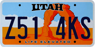 UT license plate Z514KS