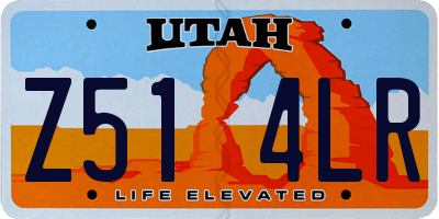 UT license plate Z514LR