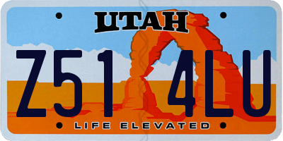UT license plate Z514LU