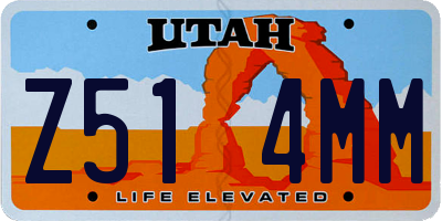 UT license plate Z514MM