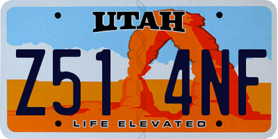 UT license plate Z514NF