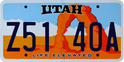 UT license plate Z514OA