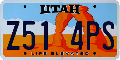 UT license plate Z514PS