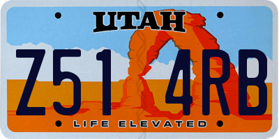 UT license plate Z514RB