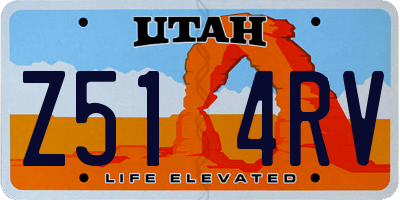 UT license plate Z514RV