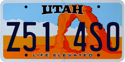 UT license plate Z514SO