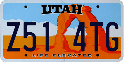 UT license plate Z514TG