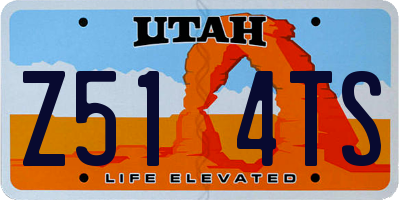 UT license plate Z514TS