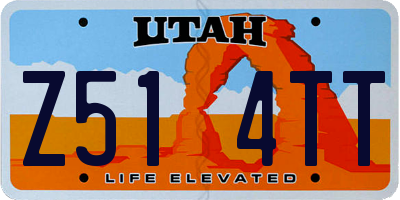 UT license plate Z514TT