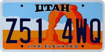 UT license plate Z514WQ