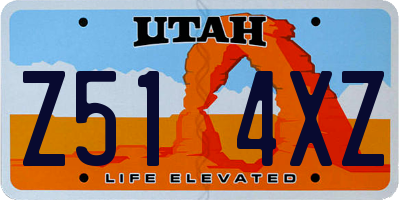 UT license plate Z514XZ