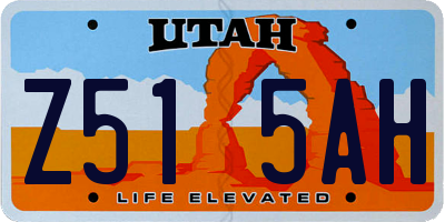 UT license plate Z515AH