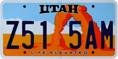 UT license plate Z515AM