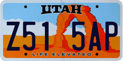 UT license plate Z515AP