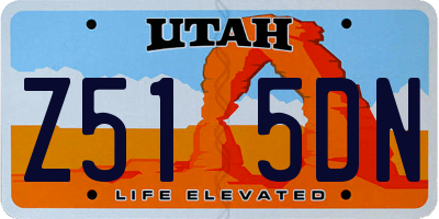UT license plate Z515DN