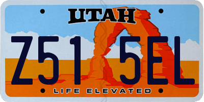 UT license plate Z515EL