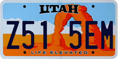 UT license plate Z515EM