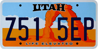 UT license plate Z515EP
