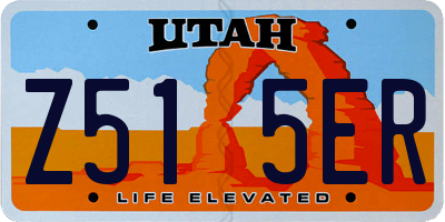 UT license plate Z515ER