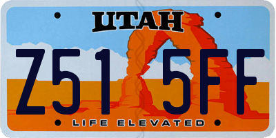 UT license plate Z515FF