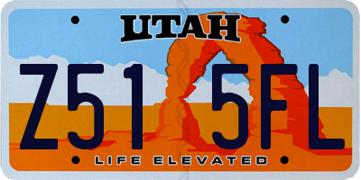 UT license plate Z515FL