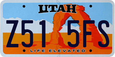 UT license plate Z515FS
