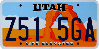 UT license plate Z515GA