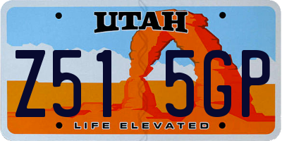 UT license plate Z515GP