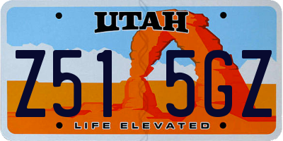 UT license plate Z515GZ