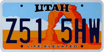 UT license plate Z515HW