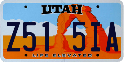 UT license plate Z515IA