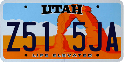 UT license plate Z515JA