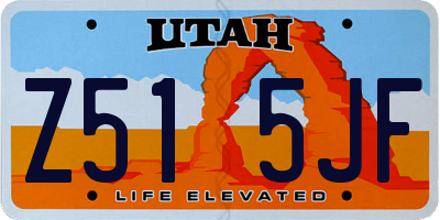 UT license plate Z515JF