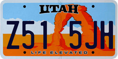 UT license plate Z515JH