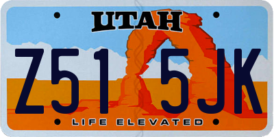 UT license plate Z515JK