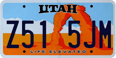 UT license plate Z515JM