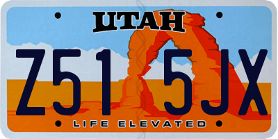 UT license plate Z515JX