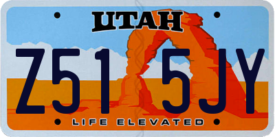 UT license plate Z515JY