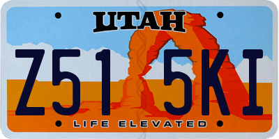UT license plate Z515KI