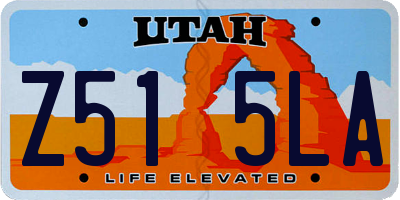 UT license plate Z515LA