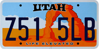 UT license plate Z515LB
