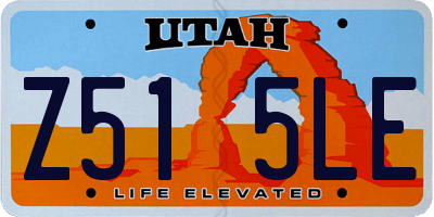 UT license plate Z515LE